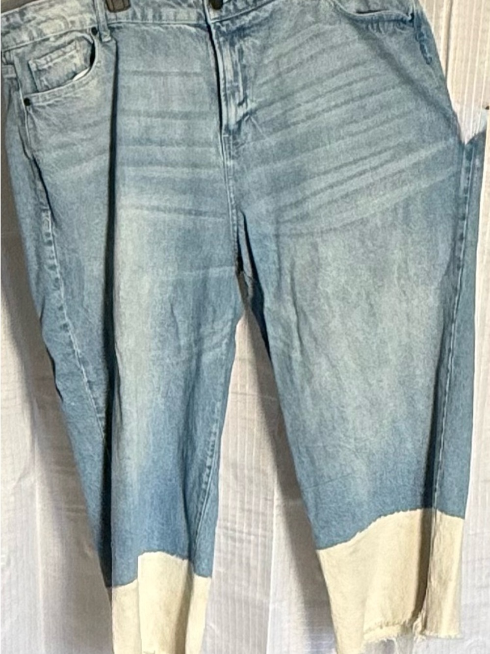 a.n.a. Size 18W High-Rise Wide-Leg Crop Jeans